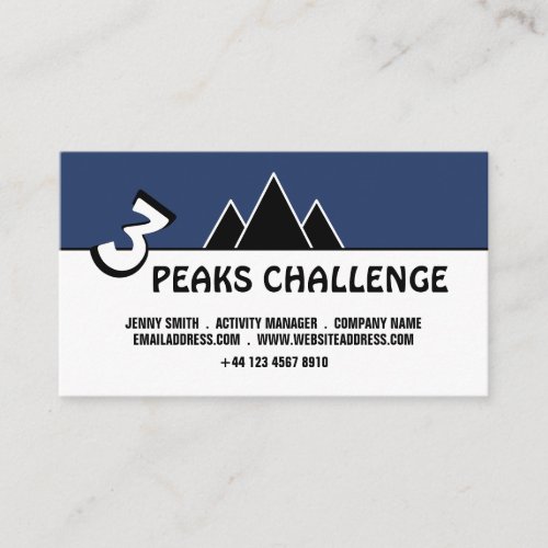 3 Peaks Challenge Mountaineering Business Card