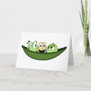 3 Peas In A Pod Greeting Card