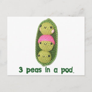 3 Peas in a Pod Postcard