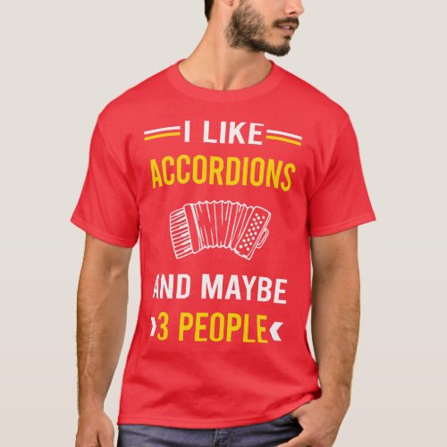 3 People Accordion Accordionist T_Shirt