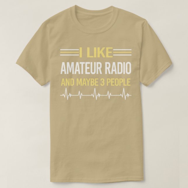 3 People Amateur Radio Ham Radio  T-Shirt (Design Front)