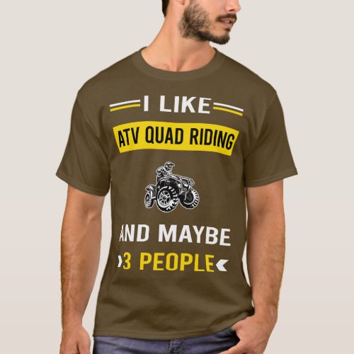 3 People ATV Quad Riding T_Shirt