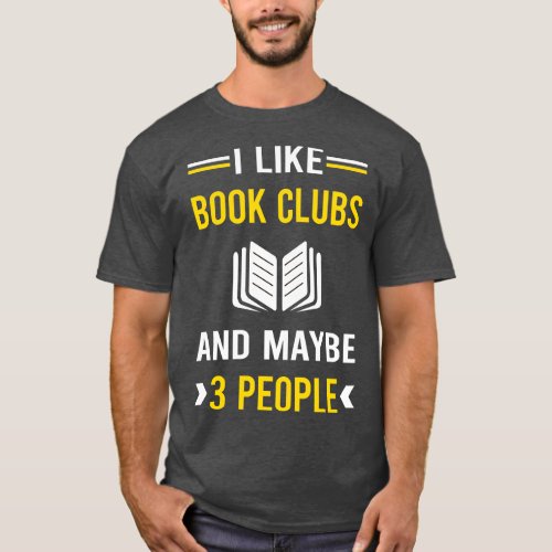 3 People Book Club Read Reader Reading Books T_Shirt