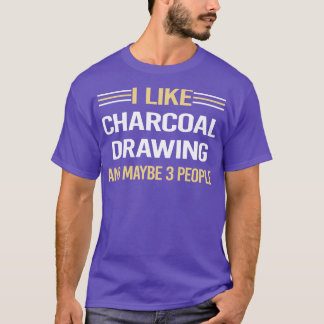 3 People Charcoal Drawing retro T-Shirt