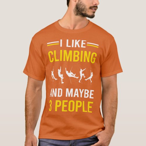 3 People Climbing Climb Climber T_Shirt