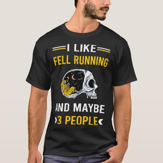 3 People Fell Running Hill Runner T-Shirt (Front)