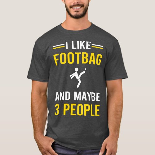 3 People Footbag Hacky Sack Sacker T_Shirt