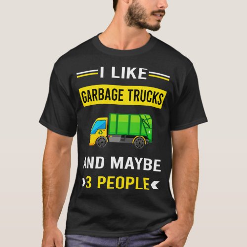 3 People Garbage Truck Trucks T_Shirt