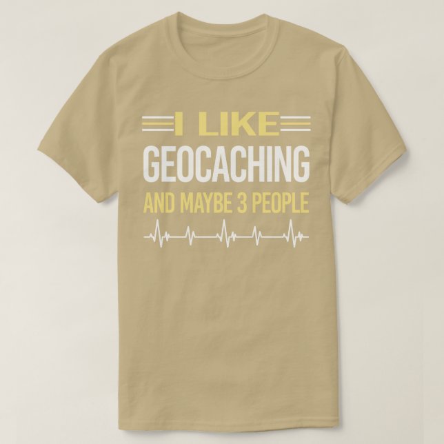 3 People Geocaching Geocache Geocacher  T-Shirt (Design Front)