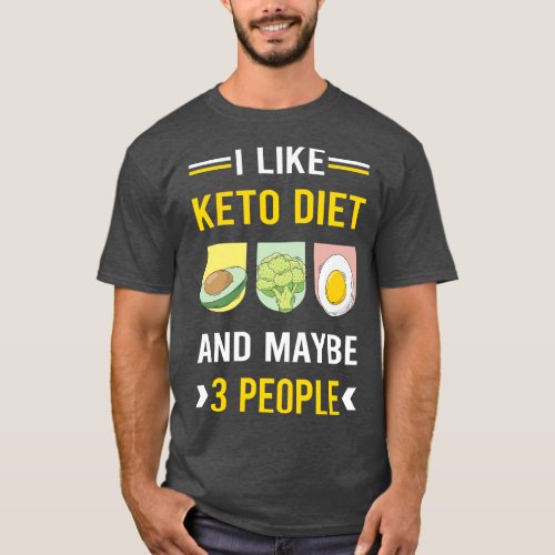 3 People Keto Diet Ketogenic Ketone Ketosis T_Shirt