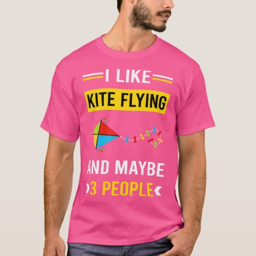 3 People Kite Flying Kites T_Shirt