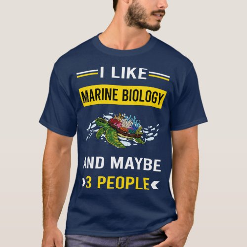 3 People Marine Biology Biologist T_Shirt