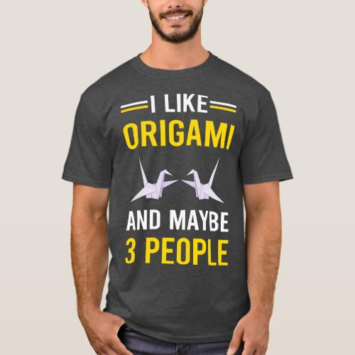 3 People Origami T_Shirt