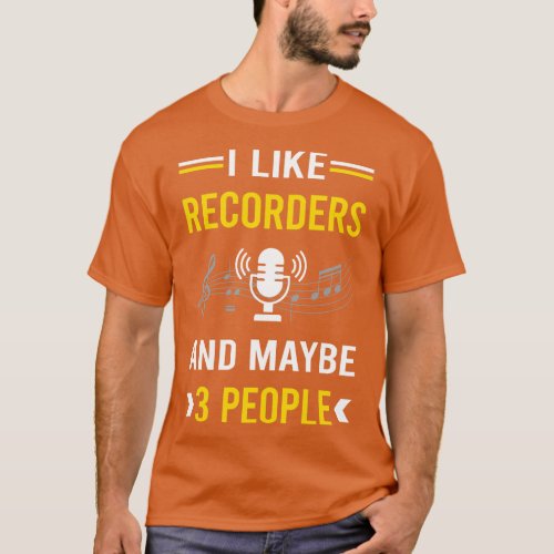 3 People Recorder Recorders T_Shirt