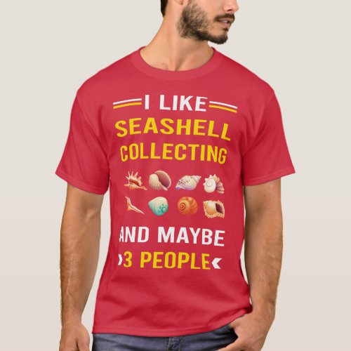 3 People Seashell Collecting Seashells Sea Shell S T_Shirt