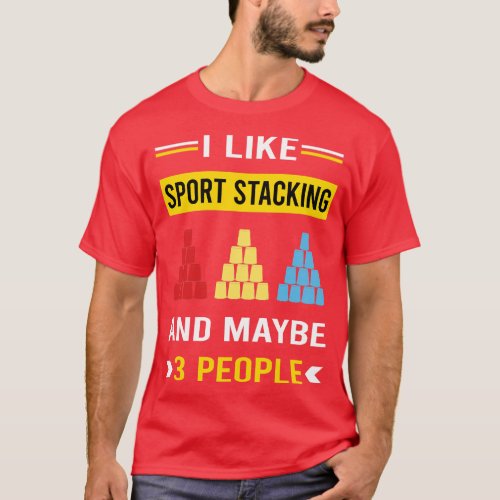 3 People Sport Stacking Cup Stacking Speed Stackin T_Shirt