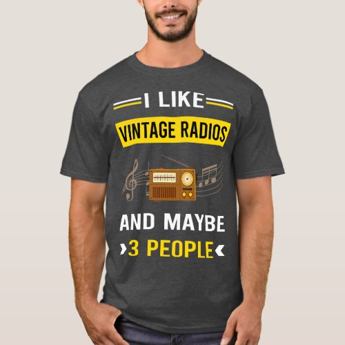 3 People Vintage Radio T_Shirt