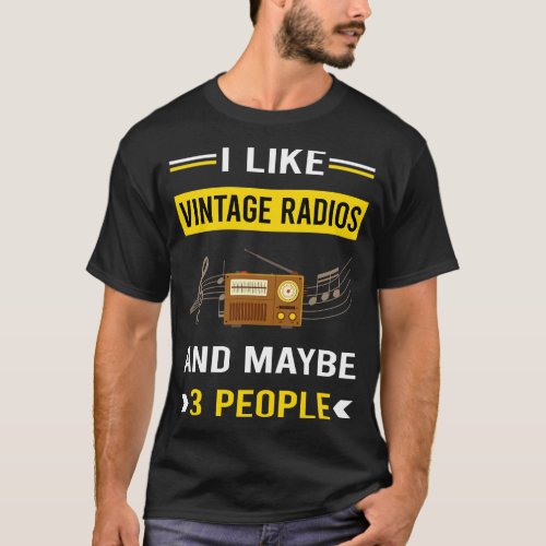 3 People Vintage Radio T_Shirt