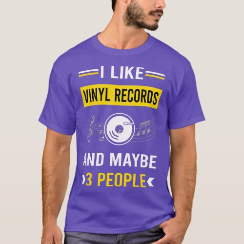 3 People Vinyl Record Records T_Shirt
