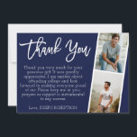 3 Photo (2 1) Script Graduation Thank You Card<br><div class="desc">3 Photo (2 1) Script Graduation Thank You Card .</div>