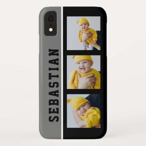 3 Photo And Name Unique Custom Made Personalized iPhone XR Case