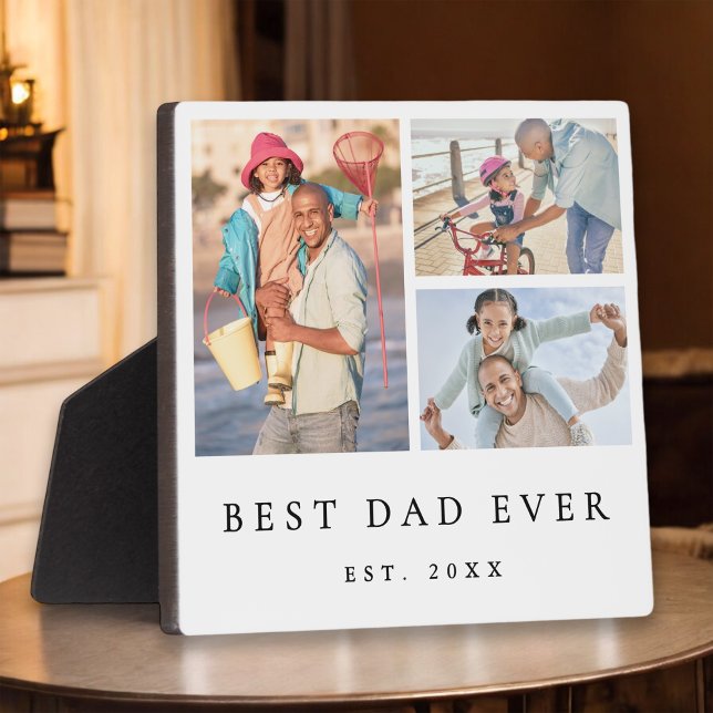 3 Photo Best Dad Ever Plaque (Creator Uploaded)