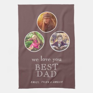 3 Photo Best Dad Typography Father`s Day