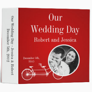 3" Photo Binder Scrapbook Red Double Bike