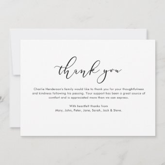 3-Photo Celebration of Life/Funeral/Bereavement Thank You Card | Zazzle