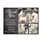 3 Photo Chalkboard Custom Wedding Thank You Card