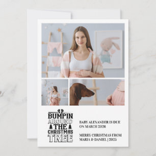 3 Photo Christmas Tree Pregnancy Announcement