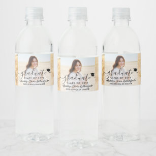 Graduation Water Bottle Labels | Zazzle