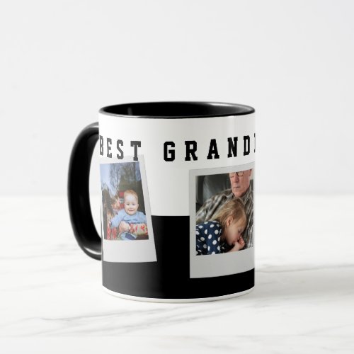 3 Photo Collage Best Grandpa Ever Personalized Mug