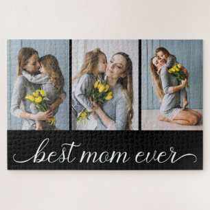3 Photo Collage Best Mom Ever  Jigsaw Puzzle