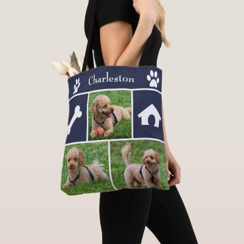 3 Photo Collage Canine Tote Bag