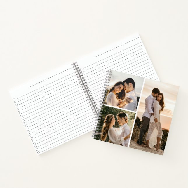 3 Photo Collage Checklist Wedding Planner Notebook (Inside)