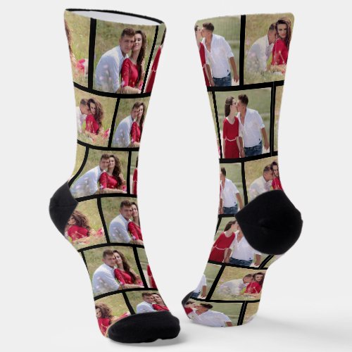 3 Photo Collage Create Your Own Socks