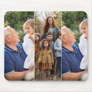 3 Photo Collage custom Mouse Pad