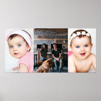 3 Photo Collage Custom Personalized Poster