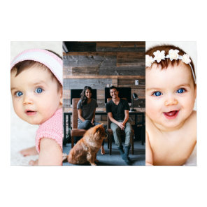 3 Photo Collage Custom Personalized Poster