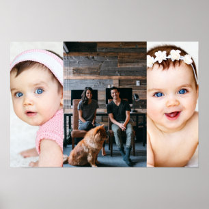 3 Photo Collage Custom Personalized Poster
