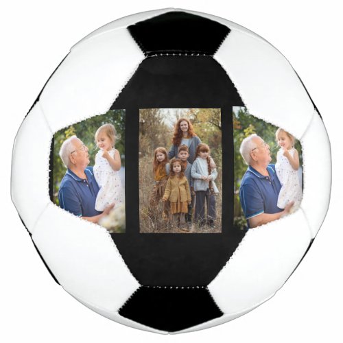 3 Photo Collage custom Soccer Ball