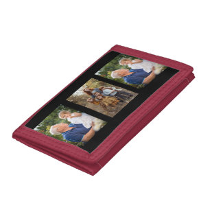 3 Photo Collage custom Tri-fold Wallet