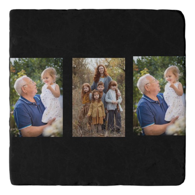 3 Photo Collage custom Trivet (Front)