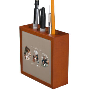 3 photo collage dad desk organizer