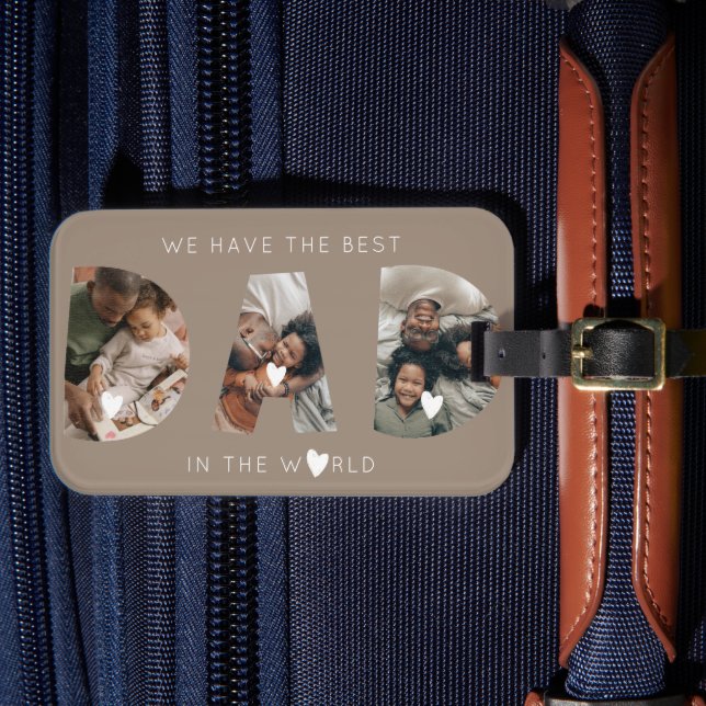 3 photo collage dad luggage tag (Front Insitu 4)