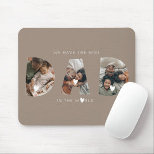 3 photo collage dad mouse pad