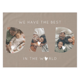 3 photo collage dad tablecloth