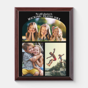 3 Photo Collage Family Vacation or Reunion Album Award Plaque