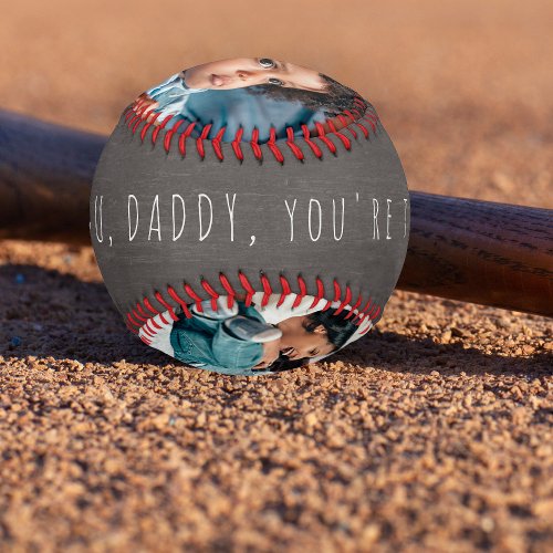 3 photo collage Fathers Day Love you Daddy grey Baseball